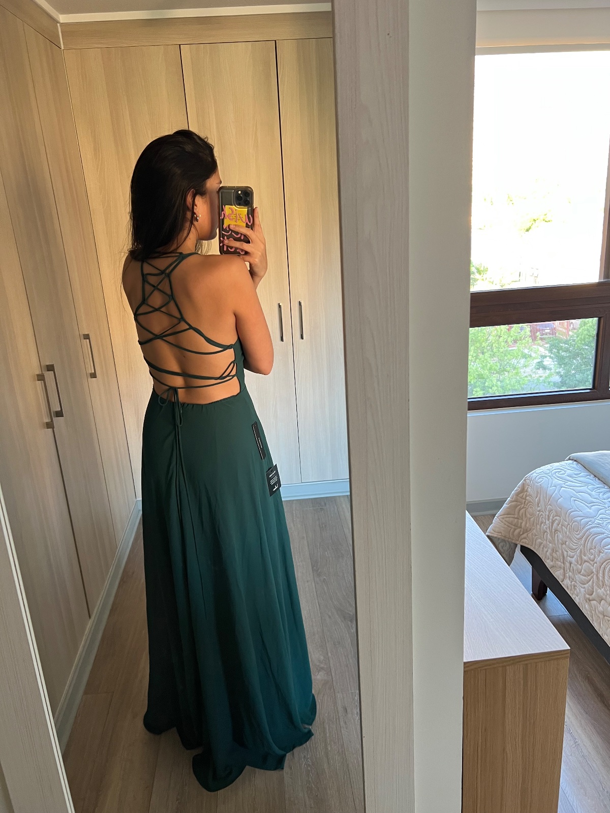 Vestido largo verde 3