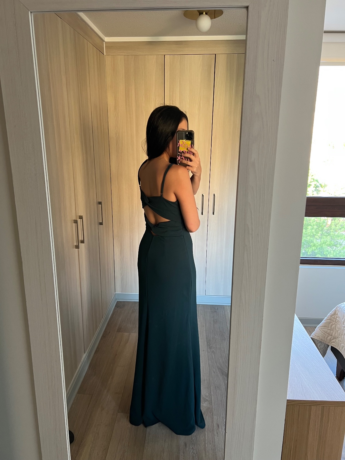 Vestido verde botella 4