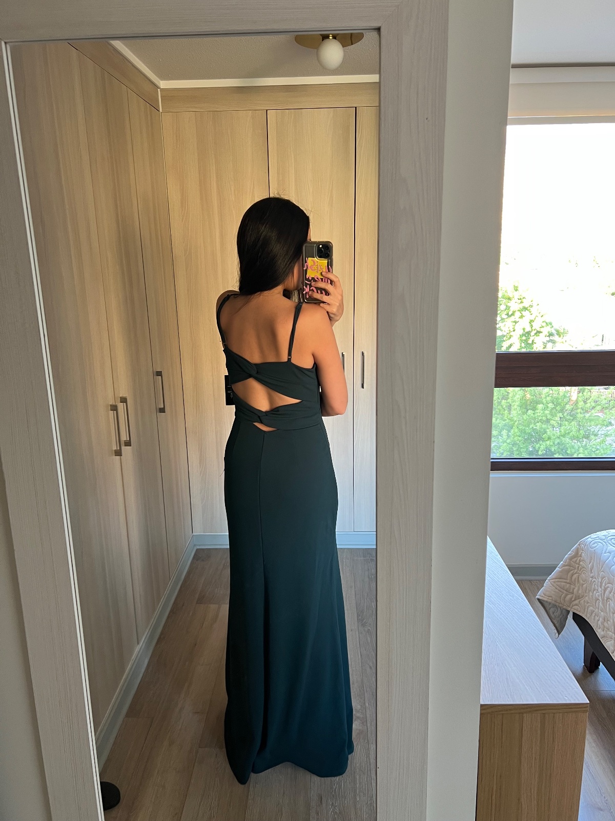 Vestido verde botella 5