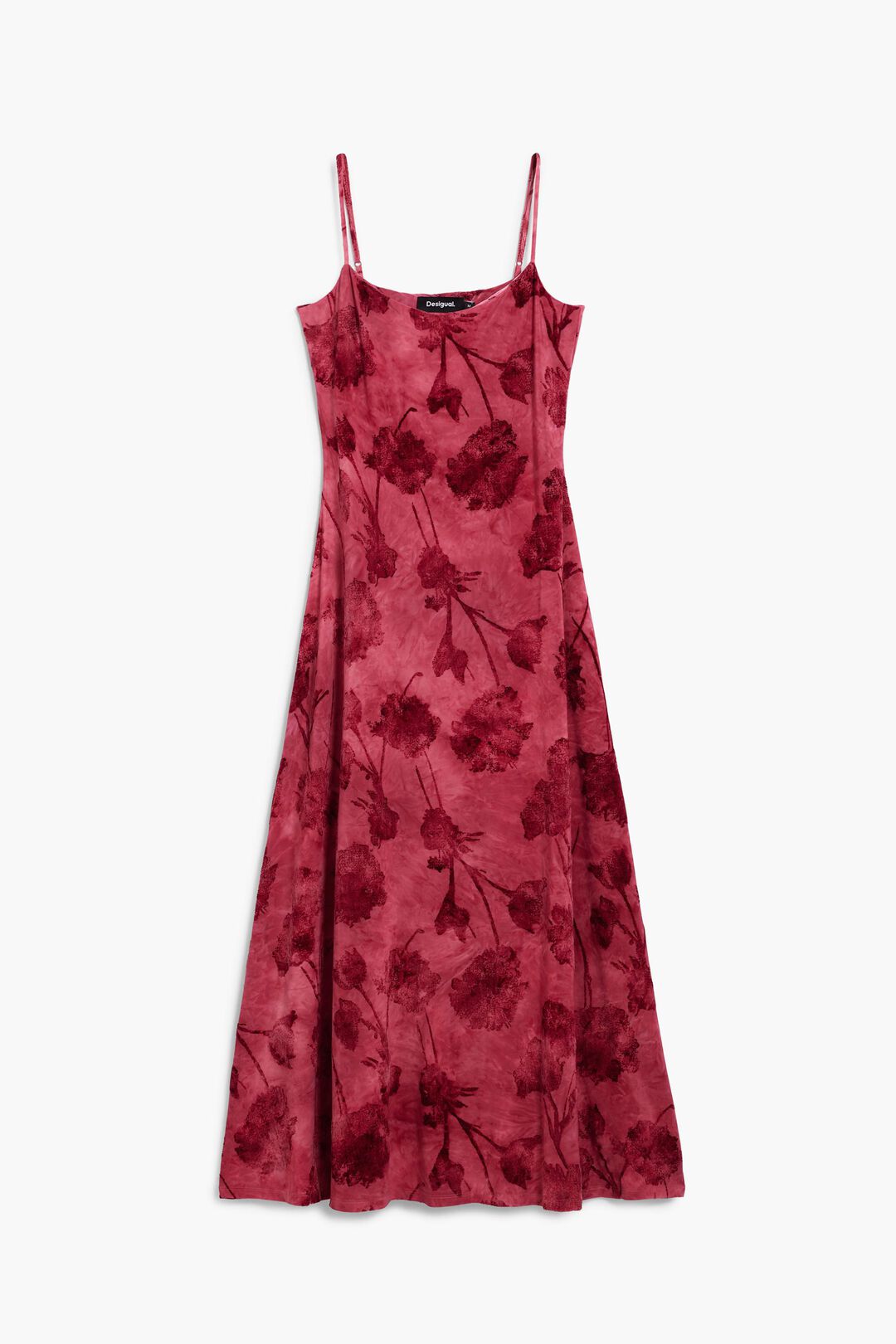 Vestido tirantes flocado