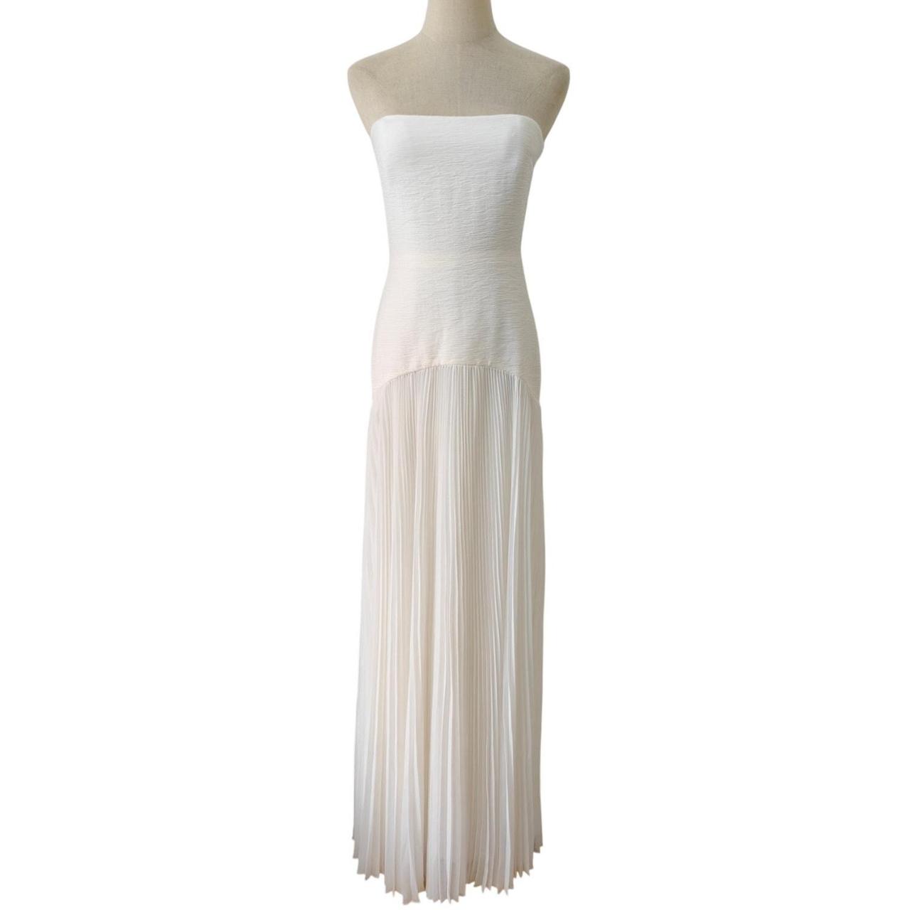 Vestido strapless blanco