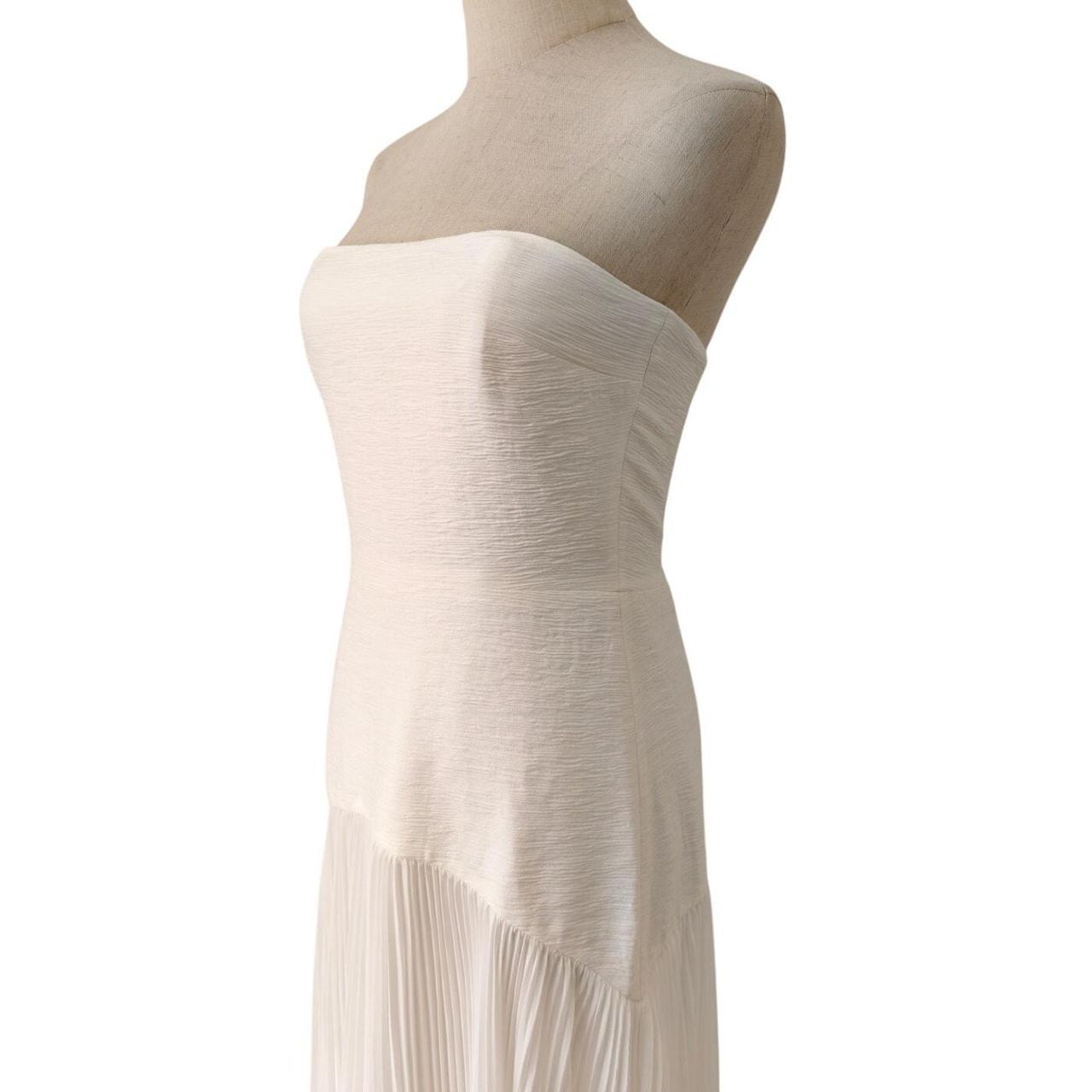 Vestido strapless blanco 3