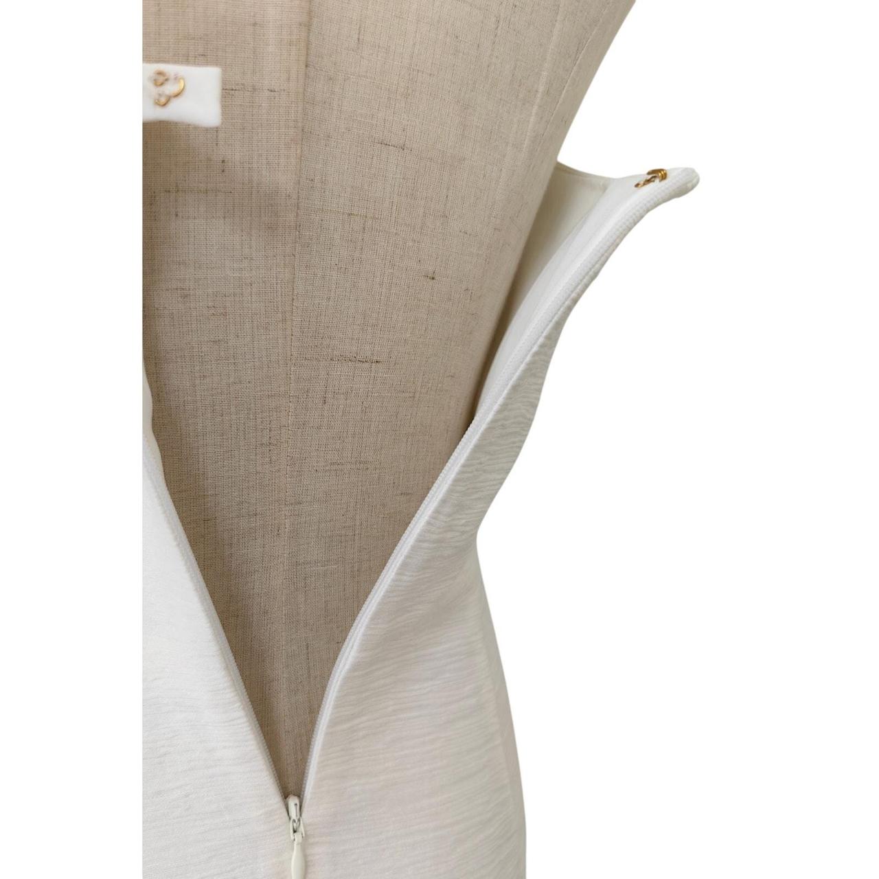 Vestido strapless blanco 5