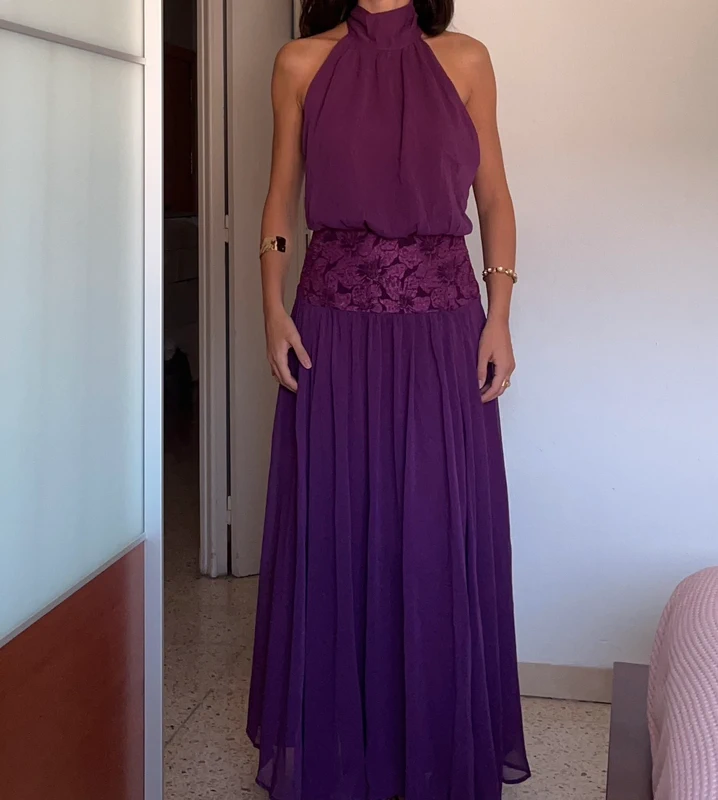 Vestido aware daphne malva