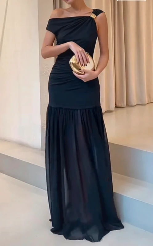 Vestido de cóctel de noche asimétrico 4