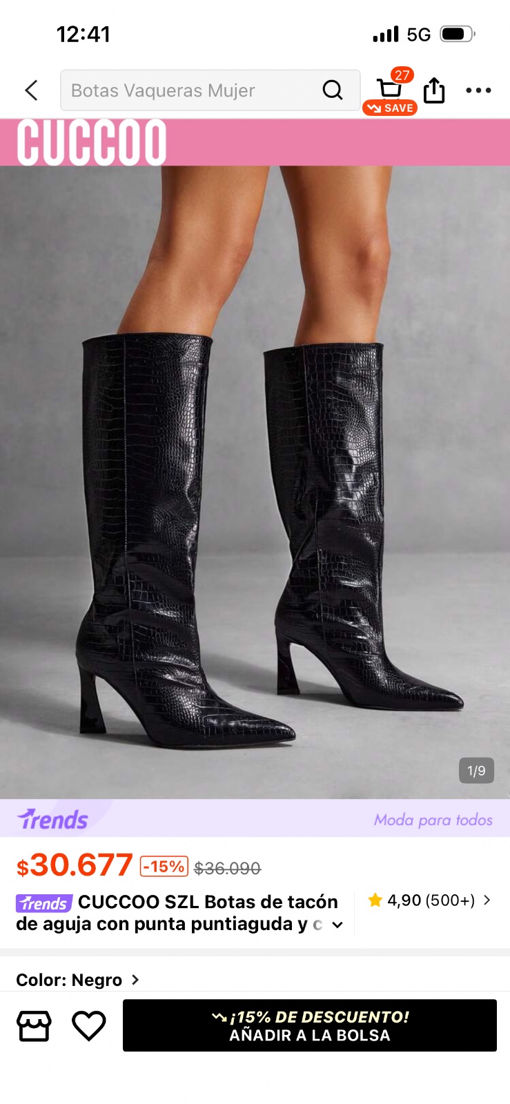 Botas negras largas