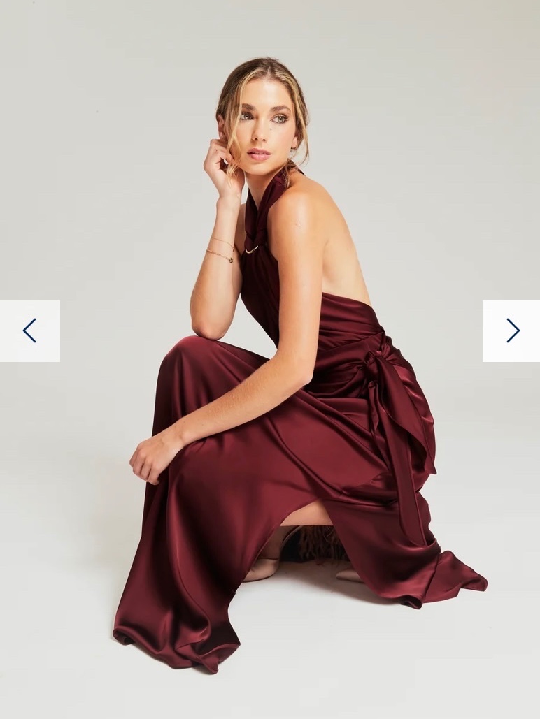 Vestido rojo con pañuelo a la cintura. Talla S-M 4