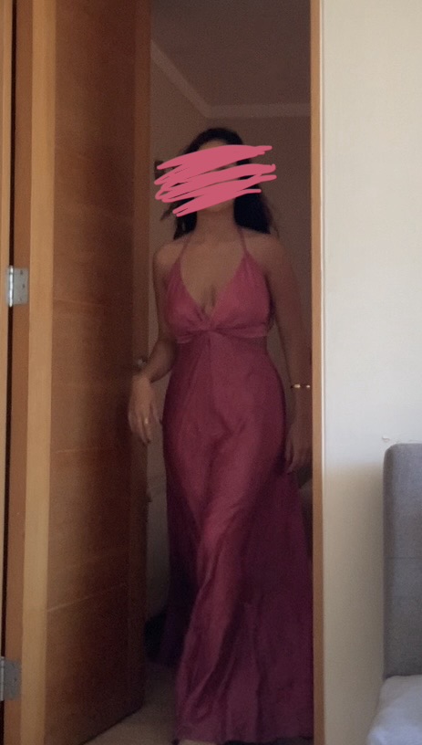 Vestido seda largo  4