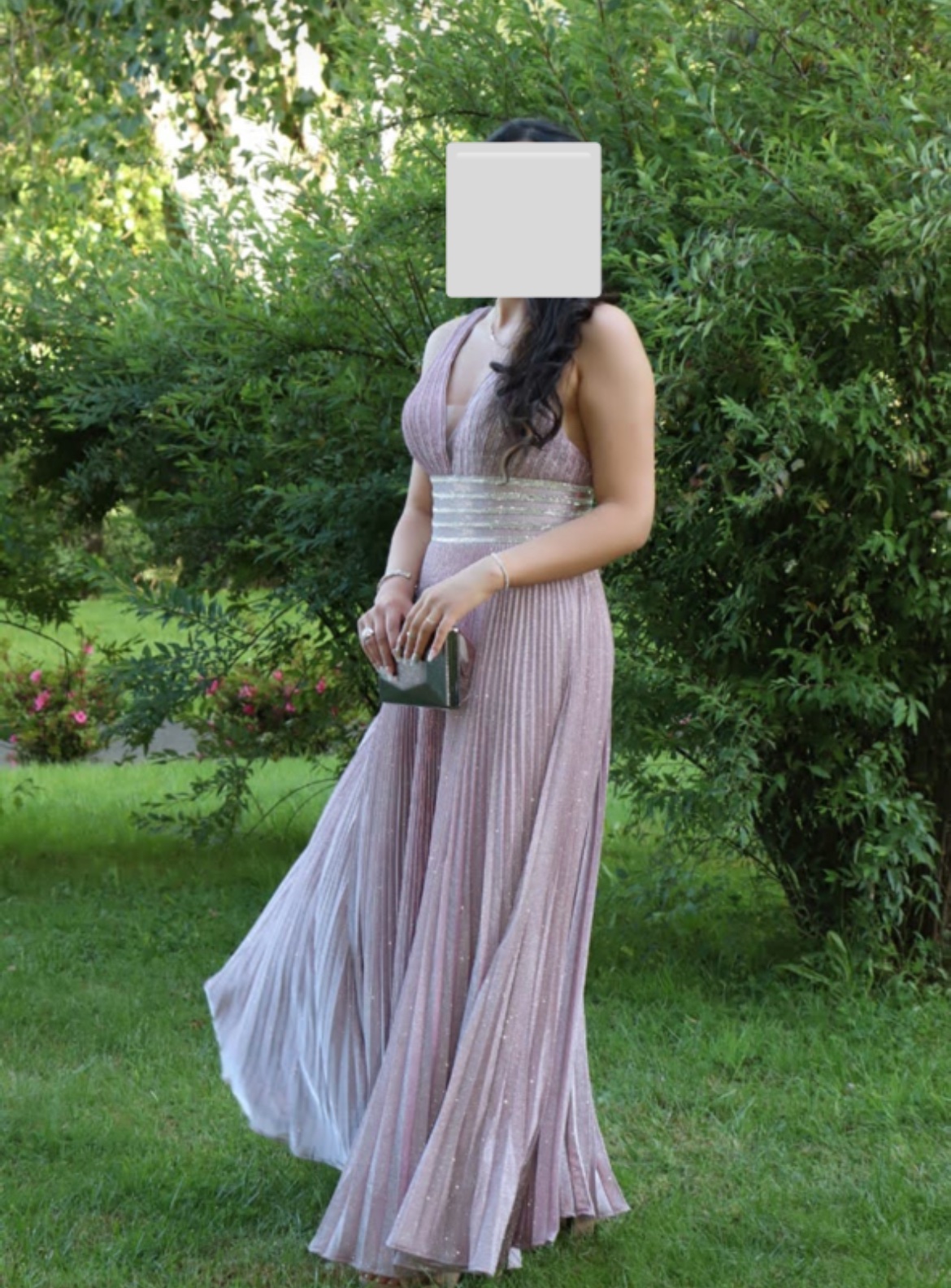 Vestido de gala dusty rose.