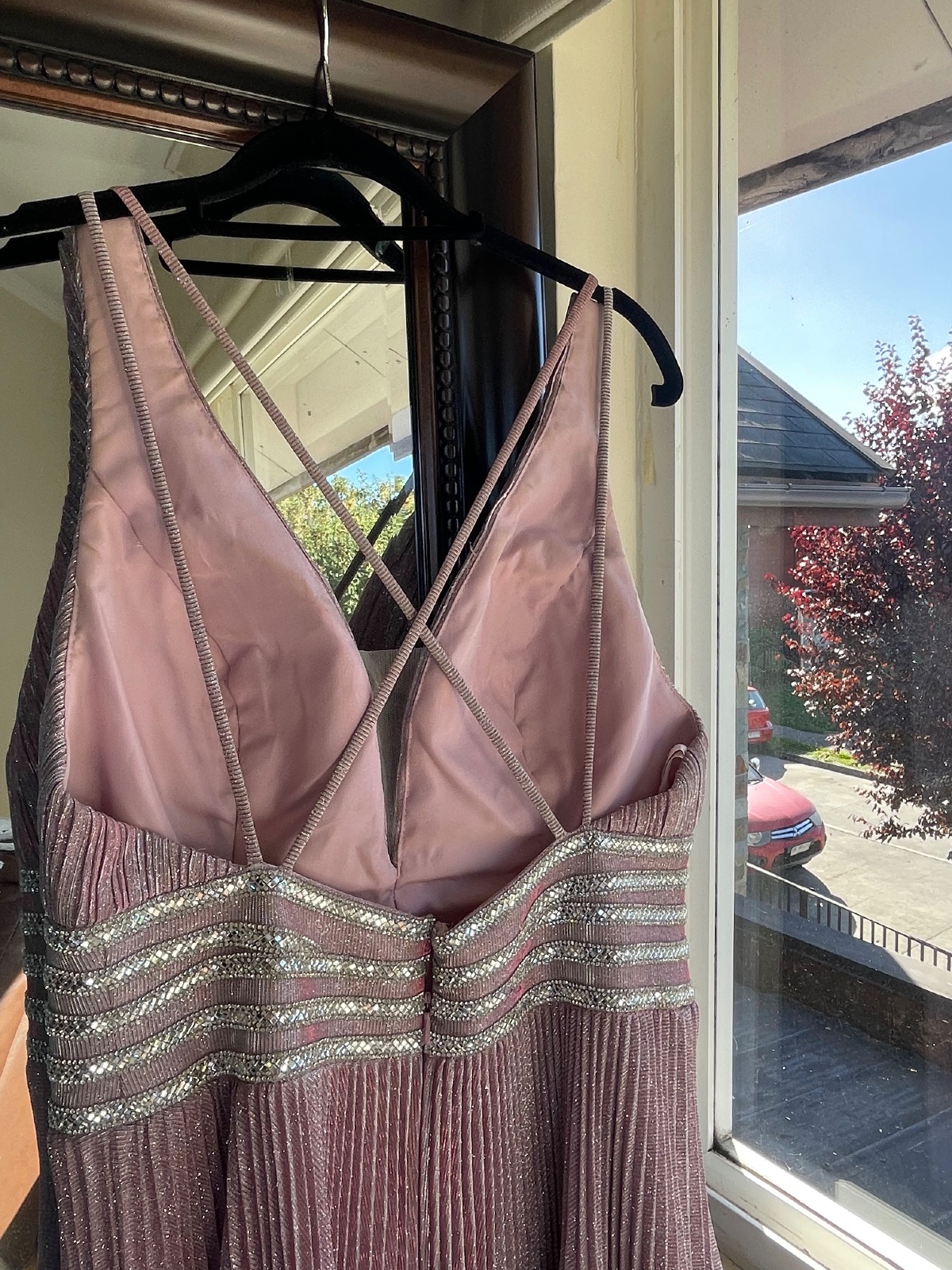 Vestido de gala dusty rose.