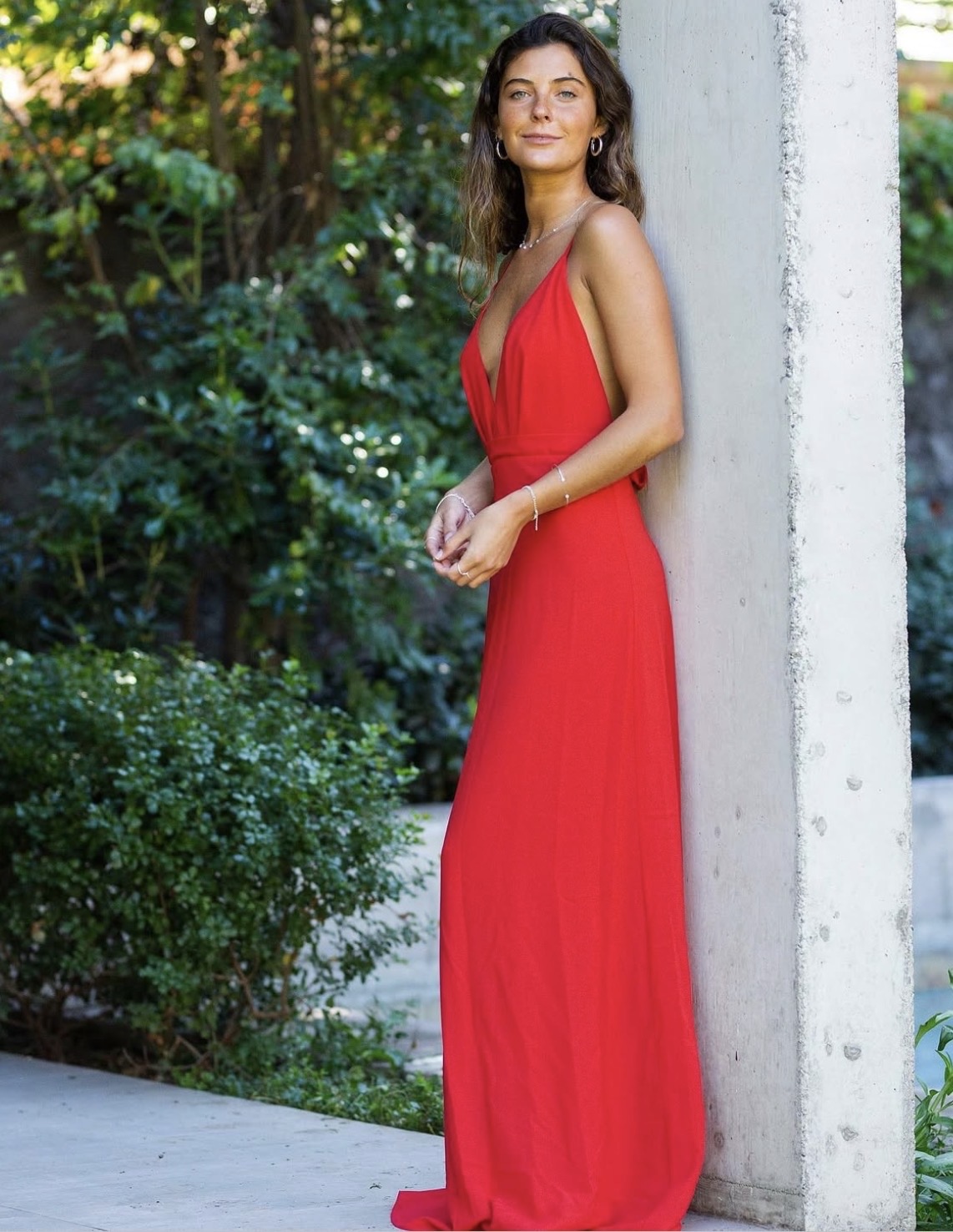 Vestido largo rojo Debut