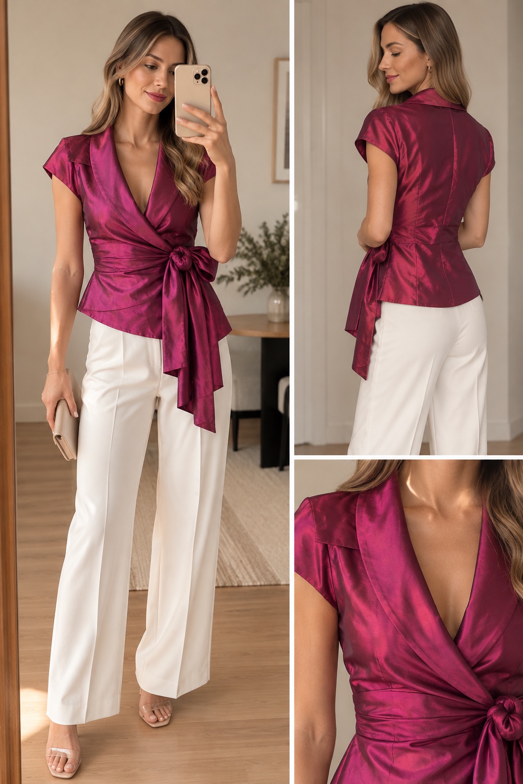 Chaqueta/Blusa de fiesta MAKIA fucsia – Talla S 💗✨