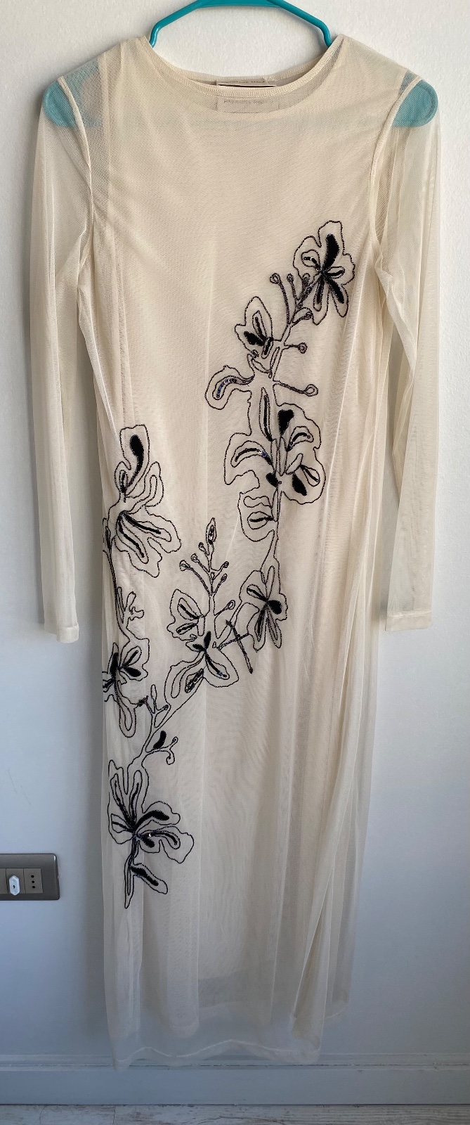 Vestido largo Purificación García bordado – Talla S ✨