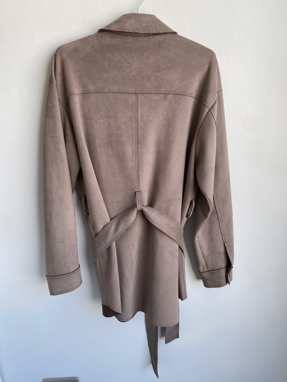 Chaqueta Zara efecto gamuza con cinturón – Talla M 🤎 3