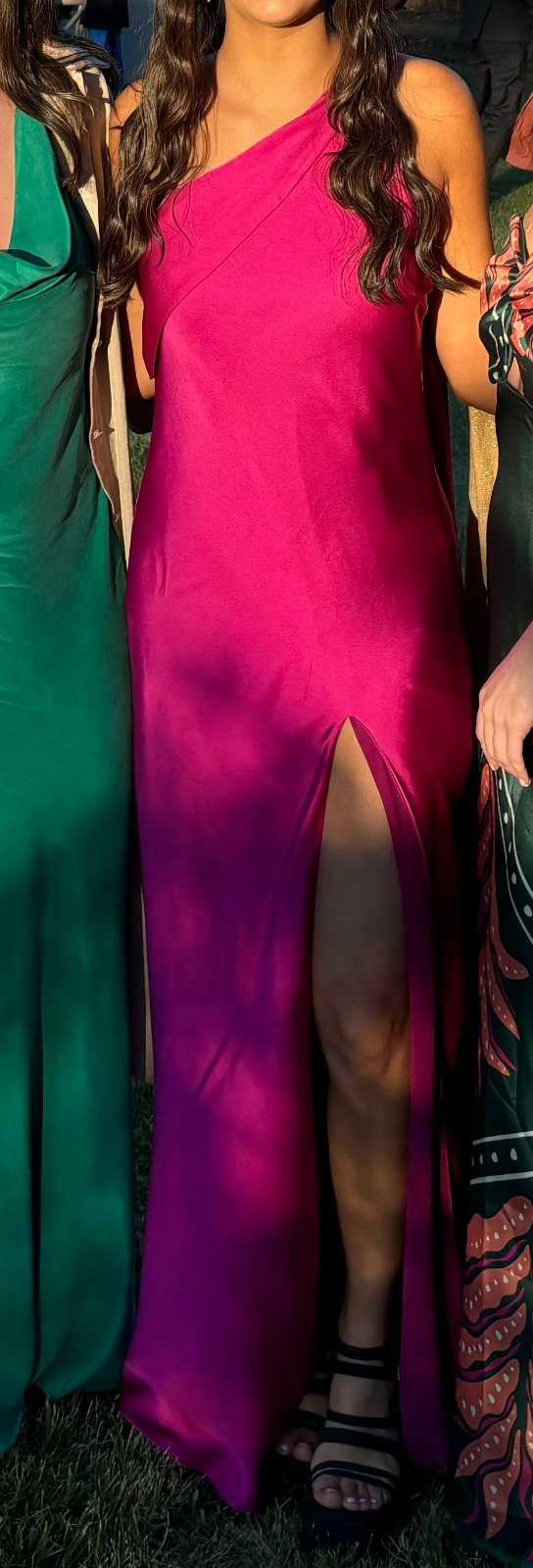 Vestido largo fucsia