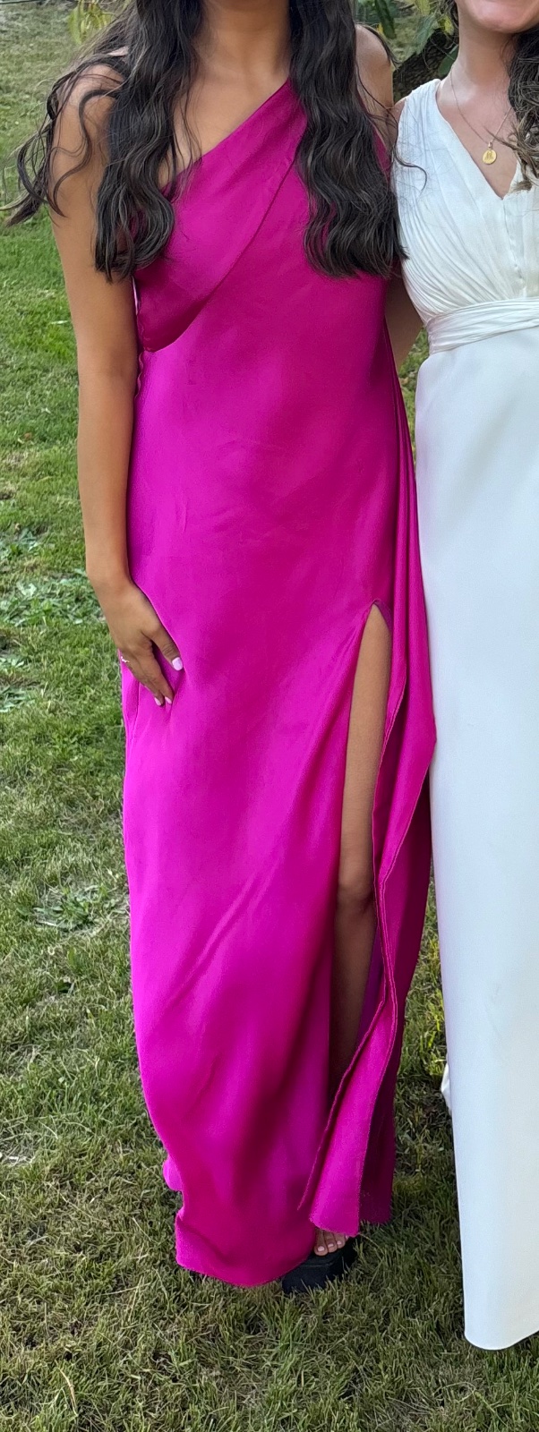Vestido largo fucsia  3