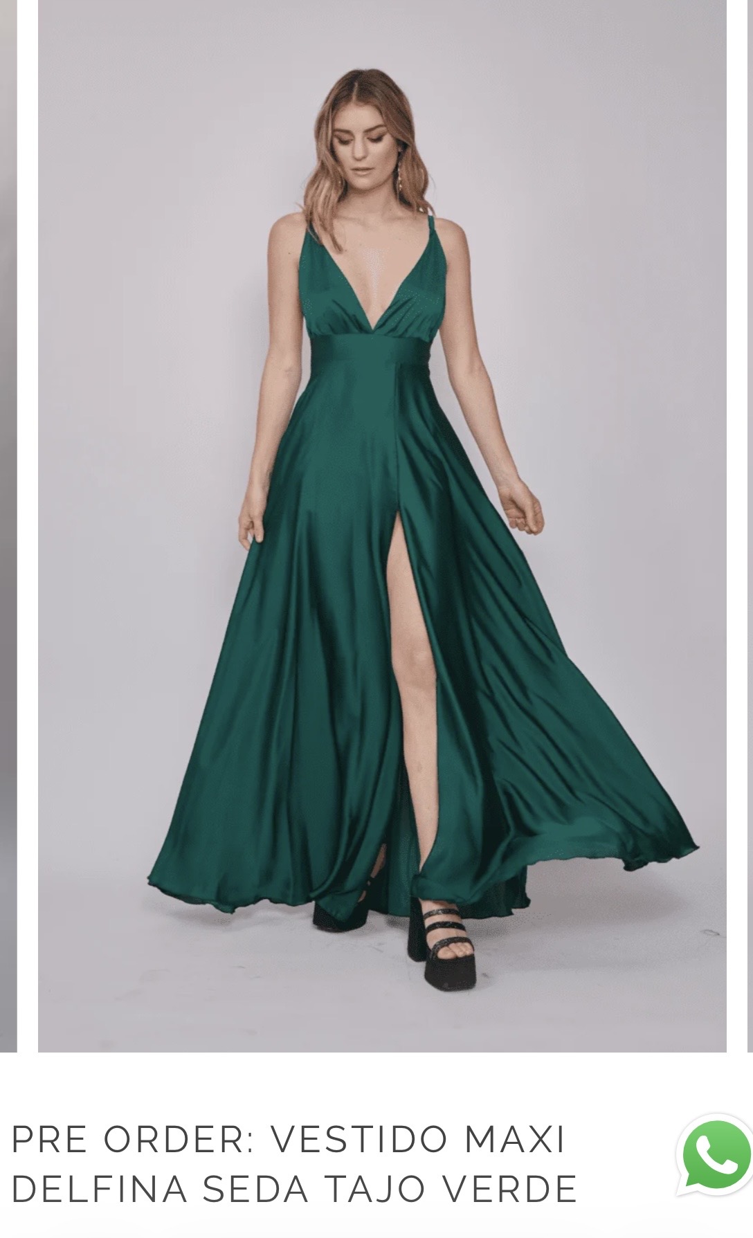 Vestido Seda (Marca: Minisima)