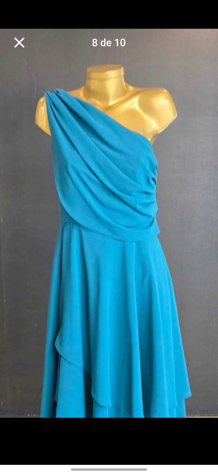 VESTIDO FORMAL SEDA Y GASA