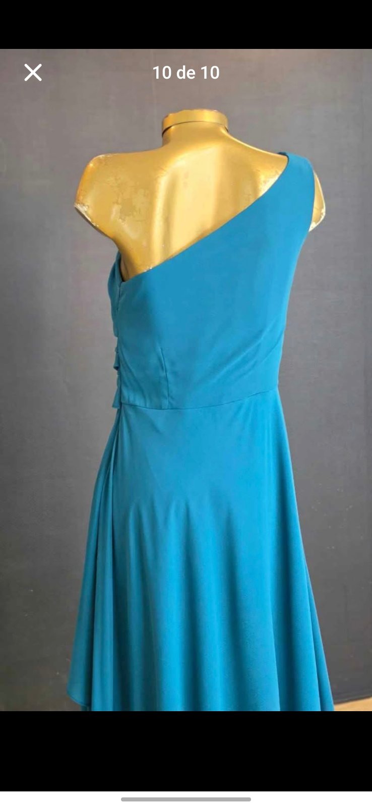 VESTIDO FORMAL SEDA Y GASA  5