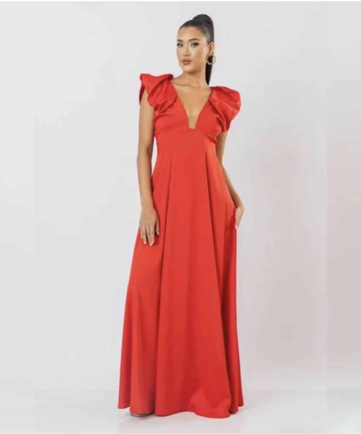 Vestido fiesta rojo , talla M